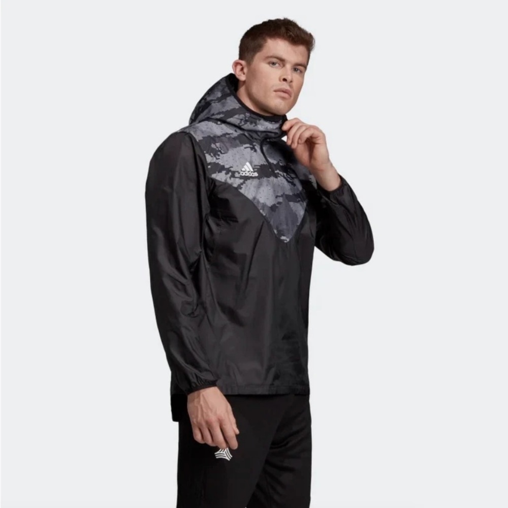 Adidas Black and Gray Camo Windbreaker NWT Size medium - Picture 15 of 16